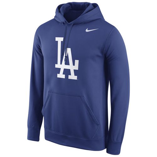 Los Angeles Dodgers Logo Performance Pullover Royal Hoodie cheap jerseys for sale - CheapJerseys.Shop