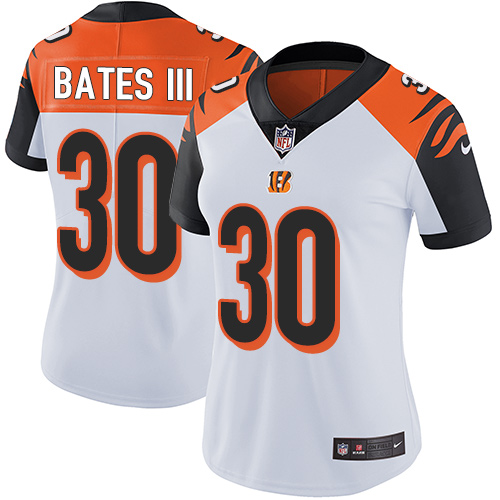 Bengals #30 Jessie Bates III White Women's Stitched Vapor Untouchable Limited Jersey cheap jerseys for sale - CheapJerseys.Shop