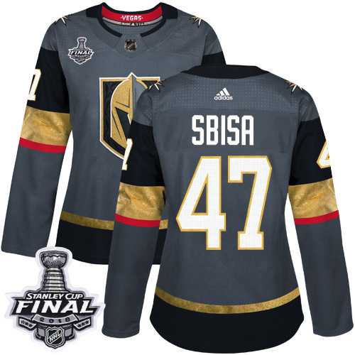 Golden Vegas Golden Knights #47 Luca Sbisa Grey Home Authentic 2018 Stanley Cup Final Women's Stitched Jersey Womens cheap jerseys for sale - CheapJerseys.Shop