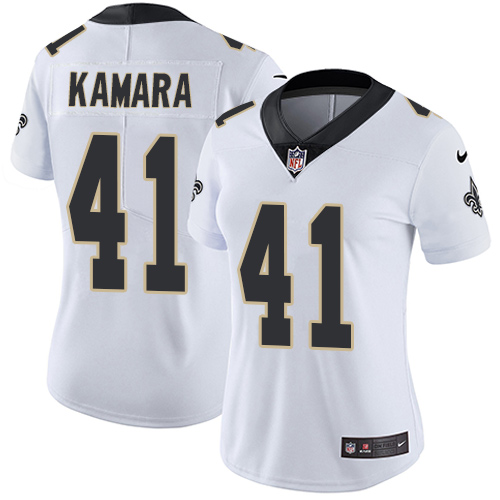 Saints #41 Alvin Kamara White Women's Stitched Vapor Untouchable Limited Jersey cheap jerseys for sale - CheapJerseys.Shop