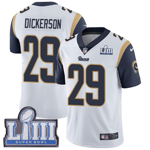Rams #29 Eric Dickerson White Super Bowl LIII Bound Men's Stitched Vapor Untouchable Limited Jersey cheap jerseys for sale - CheapJerseys.Shop