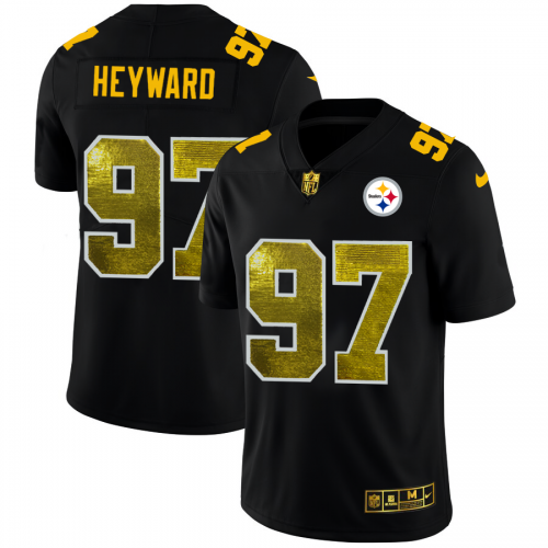 Pittsburgh Pittsburgh Steelers #97 Cameron Heyward Men's Black Golden Sequin Vapor Limited Jersey Men's cheap jerseys for sale - CheapJerseys.Shop