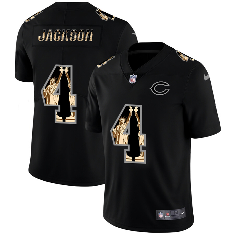 Chicago Bears #4 Eddie Jackson Carbon Black Vapor Statue Of Liberty Limited Jersey cheap jerseys for sale - CheapJerseys.Shop