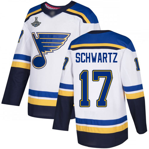 St. Louis Blues #17 Jaden Schwartz White Road Authentic Stanley Cup Champions Stitched Youth Jersey Youth cheap jerseys for sale - CheapJerseys.Shop