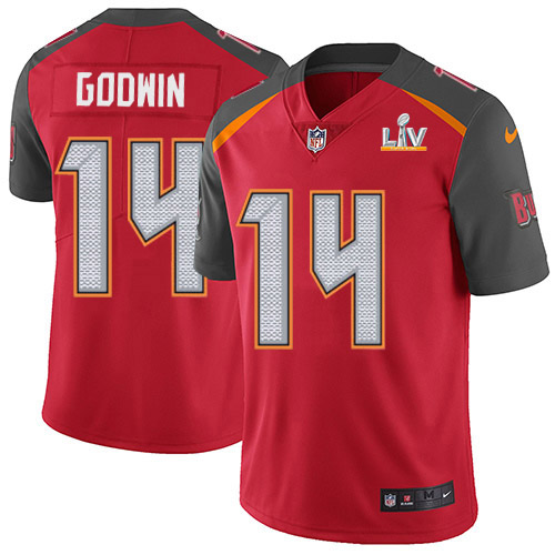 Buccaneers #14 Chris Godwin Red Team Color Men's Super Bowl LV Bound Stitched Vapor Untouchable Limited Jersey cheap jerseys for sale - CheapJerseys.Shop
