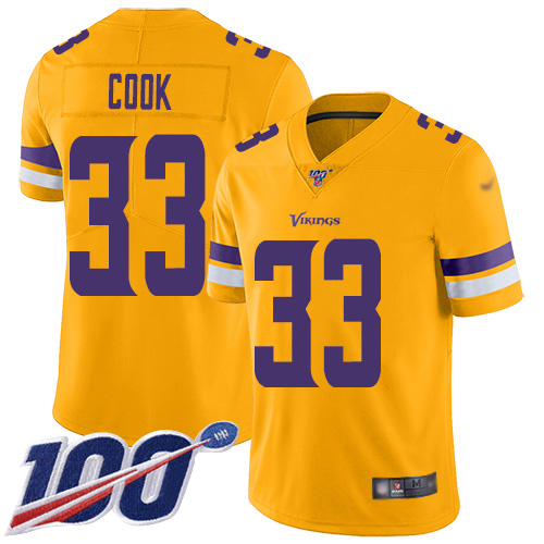 Minnesota Vikings #33 Dalvin Cook Gold Men's Stitched Limited Inverted Legend 100th Season Jersey Men's cheap jerseys for sale - CheapJerseys.Shop