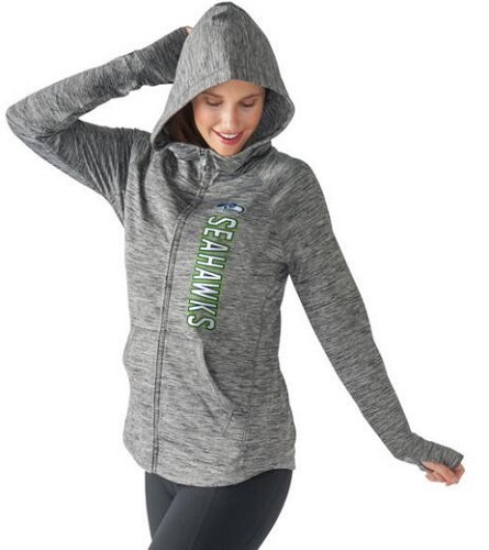 Women's Seattle Seahawks G-III 4Her By Carl Banks Recovery Full-Zip Hoodie Heathered Gray cheap jerseys for sale - CheapJerseys.Shop