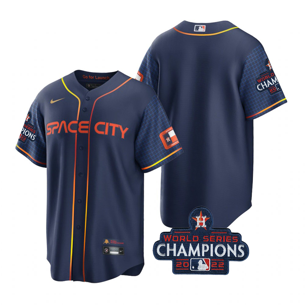 Houston Astros Blank Navy 2022 World Series Champions Men's Game City Connect Jersey cheap jerseys for sale - CheapJerseys.Shop