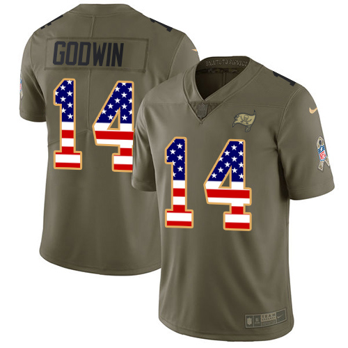 Buccaneers #14 Chris Godwin Olive/USA Flag Men's Stitched Limited 2017 Salute To Service Jersey cheap jerseys for sale - CheapJerseys.Shop