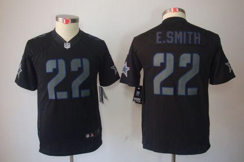 Cowboys #22 Emmitt Smith Black Impact Youth Stitched Limited Jersey cheap jerseys for sale - CheapJerseys.Shop