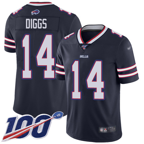 Bills #14 Stefon Diggs Navy Youth Stitched Limited Inverted Legend 100th Season Jersey cheap jerseys for sale - CheapJerseys.Shop