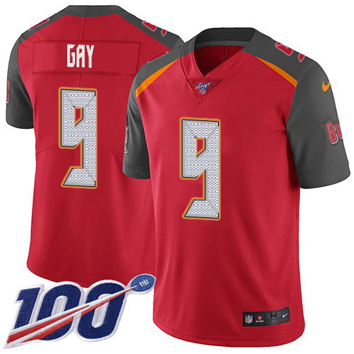 Tampa Bay Buccaneers #9 Matt Gay Red Team Color Men's Stitched 100th Season Vapor Untouchable Limited Jersey Men's cheap jerseys for sale - CheapJerseys.Shop