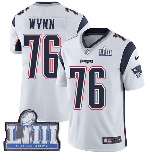 New England Patriots #76 Isaiah Wynn White Super Bowl LIII Bound Men's Stitched Vapor Untouchable Limited Jersey Men's cheap jerseys for sale - CheapJerseys.Shop