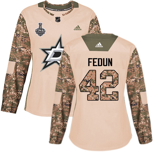 Dallas Stars #42 Taylor Fedun Camo Authentic 2017 Veterans Day Women's 2020 Stanley Cup Final Stitched Jersey Womens cheap jerseys for sale - CheapJerseys.Shop