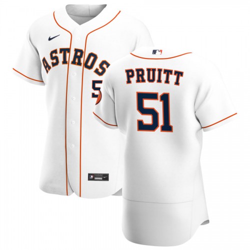 Houston Houston Astros #51 Austin Pruitt Men's White Home 2020 Authentic Player Jersey Men's cheap jerseys for sale - CheapJerseys.Shop