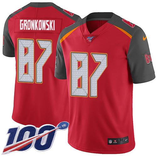 Buccaneers #87 Rob Gronkowski Red Team Color Youth Stitched 100th Season Vapor Untouchable Limited Jersey cheap jerseys for sale - CheapJerseys.Shop