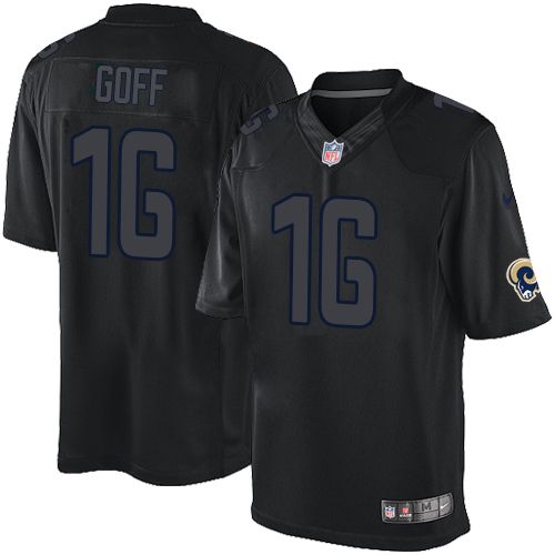 Los Angeles Rams #16 Jared Goff Black Men's Stitched Impact Limited Jersey Men's cheap jerseys for sale - CheapJerseys.Shop