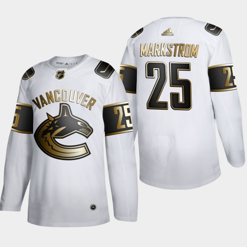Vancouver Vancouver Canucks #25 Jacob Markstrom Men's White Golden Edition Limited Stitched Jersey Men's cheap jerseys for sale - CheapJerseys.Shop