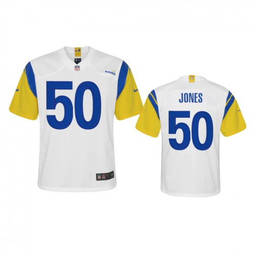 Los Angeles Los Angeles Rams #50 Ernest Jones Youth Alternate Game Jersey - White Youth cheap jerseys for sale - CheapJerseys.Shop