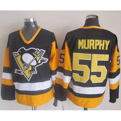 Pittsburgh Penguins #55 Larry Murphy Black CCM Throwback Stitched Jersey Men's cheap jerseys for sale - CheapJerseys.Shop