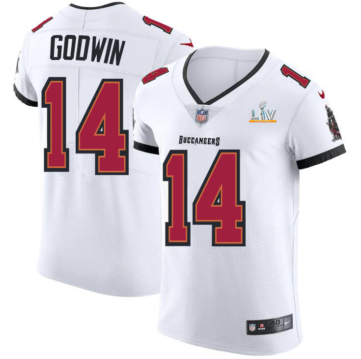 Tampa Bay Buccaneers #14 Chris Godwin Men's Super Bowl LV Bound White Vapor Elite Jersey cheap jerseys for sale - CheapJerseys.Shop