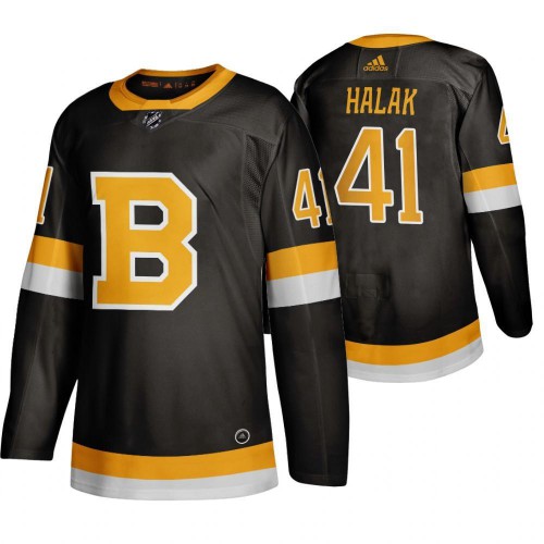 Boston Boston Bruins #41 Jaroslav Halak Black 2019-20 Authentic Third Stitched Jersey Men's cheap jerseys for sale - CheapJerseys.Shop