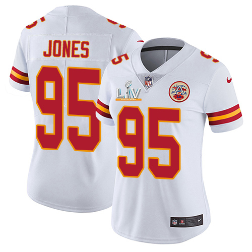 Chiefs #95 Chris Jones White Women's Super Bowl LV Bound Stitched Vapor Untouchable Limited Jersey cheap jerseys for sale - CheapJerseys.Shop