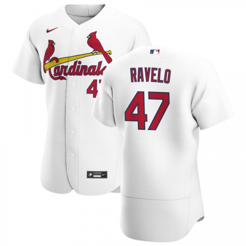St. Louis St.Louis Cardinals #47 Rangel Ravelo Men's White Home 2020 Authentic Player Jersey Men's cheap jerseys for sale - CheapJerseys.Shop