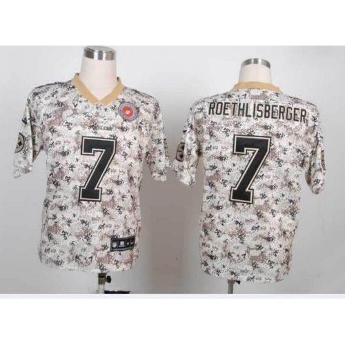 Pittsburgh Steelers #7 Ben Roethlisberger Camo Men's Stitched Elite USMC Jersey Men's cheap jerseys for sale - CheapJerseys.Shop