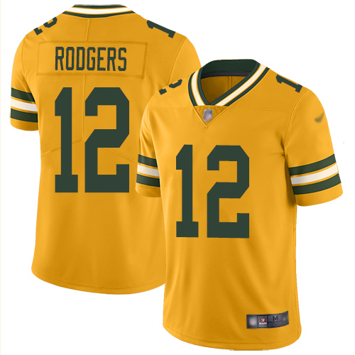 Packers #12 Aaron Rodgers Gold Youth Stitched Limited Inverted Legend Jersey cheap jerseys for sale - CheapJerseys.Shop
