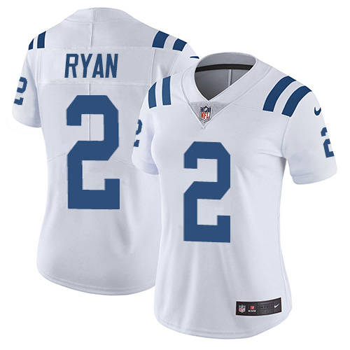 Colts #2 Matt Ryan White Women's Stitched Vapor Untouchable Limited Jersey cheap jerseys for sale - CheapJerseys.Shop