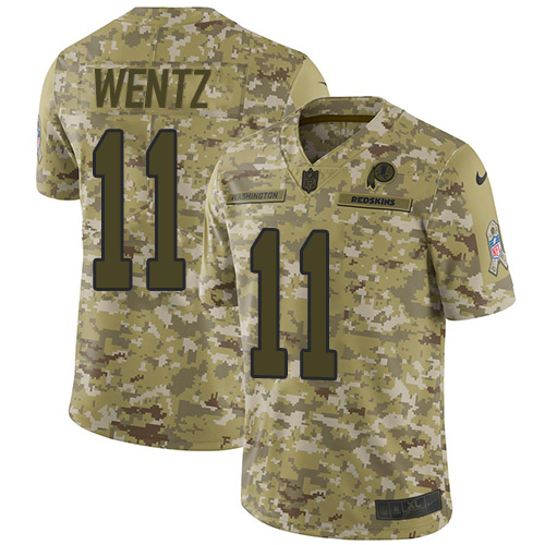 Washington Commanders #11 Carson Wentz Camo Youth Stitched Limited 2018 Salute To Service Jersey Youth cheap jerseys for sale - CheapJerseys.Shop