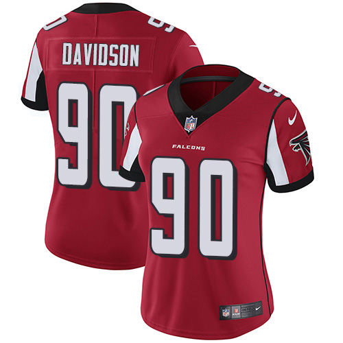 Atlanta Falcons #90 Marlon Davidson Red Team Color Women's Stitched Vapor Untouchable Limited Jersey Womens cheap jerseys for sale - CheapJerseys.Shop