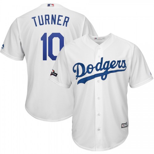 Los Angeles Los Angeles Dodgers #10 Justin Turner Majestic 2019 Postseason Home Official Cool Base Player Jersey White Men's cheap jerseys for sale - CheapJerseys.Shop