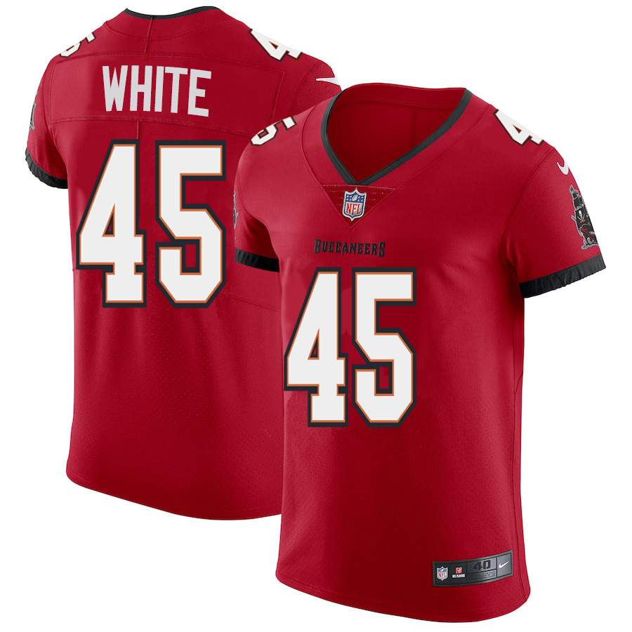 Tampa Bay Buccaneers #45 Devin White Men's Red Vapor Elite Jersey cheap jerseys for sale - CheapJerseys.Shop