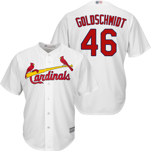 St.Louis Cardinals #46 Paul Goldschmidt White New Cool Base Stitched Jersey Men's cheap jerseys for sale - CheapJerseys.Shop
