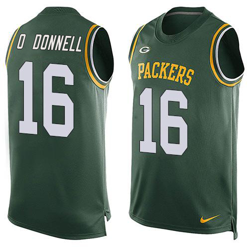 Packers #16 Pat O'Donnell Green Team Color Men's Stitched Limited Tank Top Jersey cheap jerseys for sale - CheapJerseys.Shop
