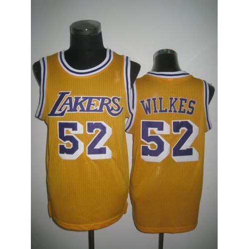 Los Angeles Lakers #52 Jamaal Wilkes Yellow Throwback Stitched Jersey Mens cheap jerseys for sale - CheapJerseys.Shop