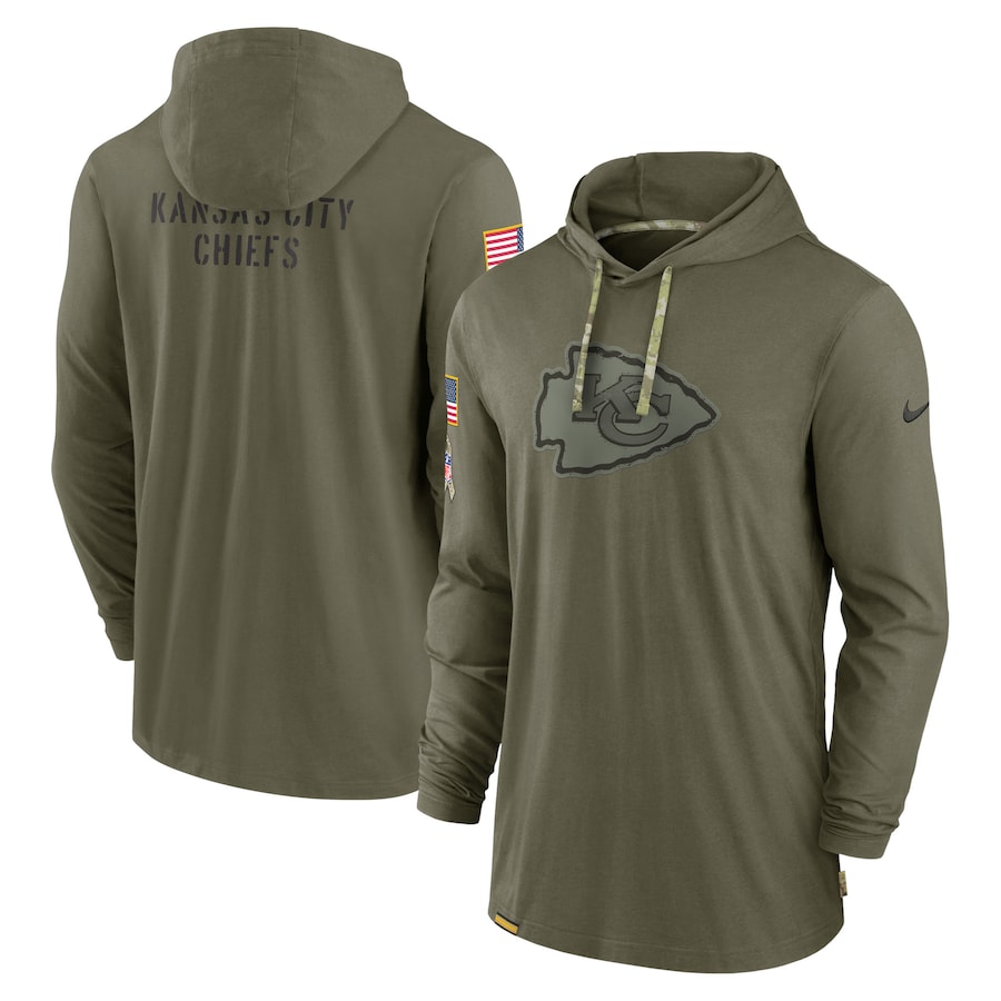 Kansas City Chiefs 2022 Salute To Service Tonal Pullover Hoodie - Olive cheap jerseys for sale - CheapJerseys.Shop