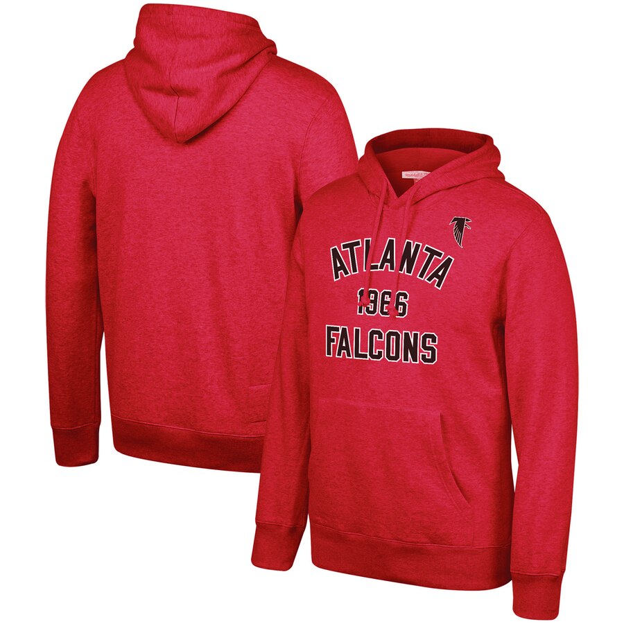 Atlanta Falcons Mitchell & Ness Team History Pullover Hoodie Red cheap jerseys for sale - CheapJerseys.Shop