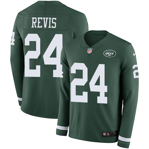 Jets #24 Darrelle Revis Green Team Color Youth Stitched Limited Therma Long Sleeve Jersey cheap jerseys for sale - CheapJerseys.Shop