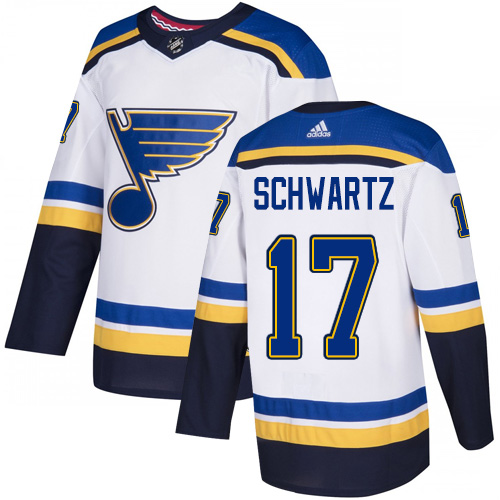 St. Louis Blues #17 Jaden Schwartz White Road Authentic Stitched Jersey Men's cheap jerseys for sale - CheapJerseys.Shop