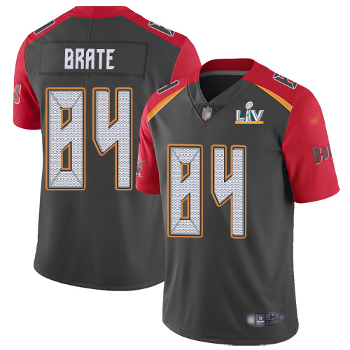 Tampa Bay Buccaneers #84 Cameron Brate Gray Men's Super Bowl LV Bound Stitched Limited Inverted Legend Jersey Men's cheap jerseys for sale - CheapJerseys.Shop