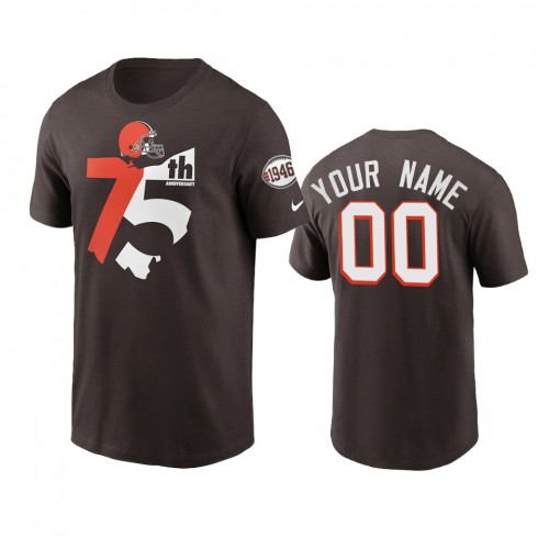 Cleveland Browns Custom 1946 Collection T-Shirt Brown cheap jerseys for sale - CheapJerseys.Shop