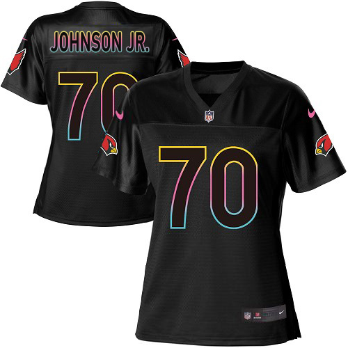 Cardinals #70 Paris Johnson Jr. Black Women's Fashion Game Jersey cheap jerseys for sale - CheapJerseys.Shop