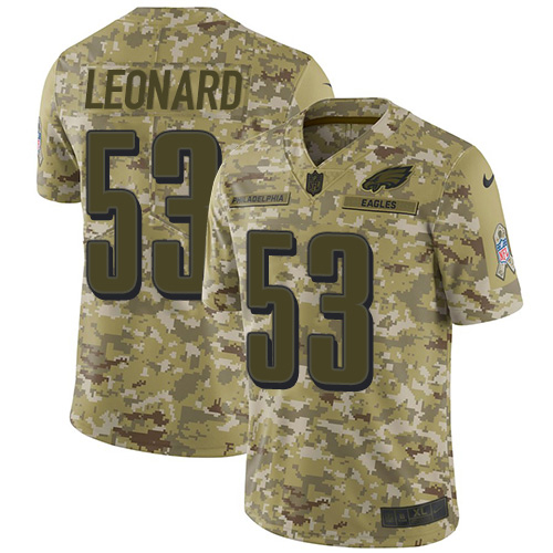 Eagles #53 Shaquille Leonard Camo Men's Stitched Limited 2018 Salute To Service Jersey cheap jerseys for sale - CheapJerseys.Shop