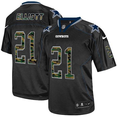 Cowboys #21 Ezekiel Elliott Black Men's Stitched Elite Camo Fashion Jersey cheap jerseys for sale - CheapJerseys.Shop