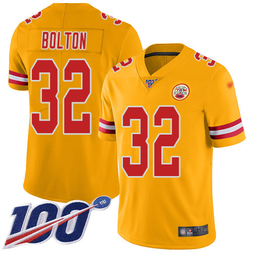 Chiefs #32 Nick Bolton Gold Men's Stitched Limited Inverted Legend 100th Season Jersey cheap jerseys for sale - CheapJerseys.Shop