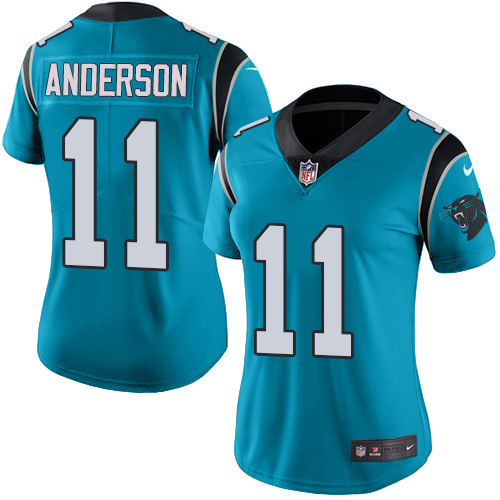 Carolina Panthers #11 Robby Anderson Blue Alternate Women's Stitched Vapor Untouchable Limited Jersey Womens cheap jerseys for sale - CheapJerseys.Shop