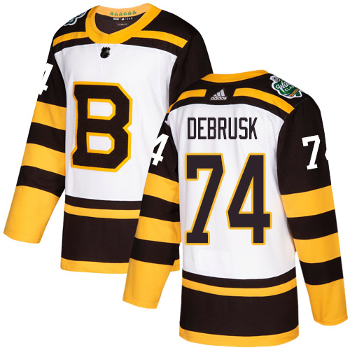 Boston Bruins #74 Jake DeBrusk White Authentic 2019 Winter Classic Stitched Jersey Men's cheap jerseys for sale - CheapJerseys.Shop